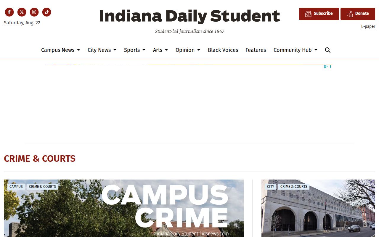 Indiana Daily Student Bloomington crime and court reporting